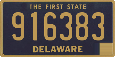 DE license plate 916383