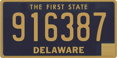 DE license plate 916387