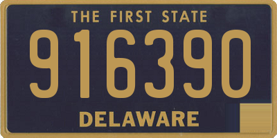 DE license plate 916390