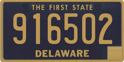 DE license plate 916502