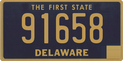 DE license plate 91658