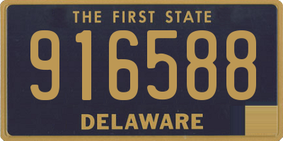 DE license plate 916588