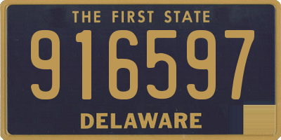 DE license plate 916597