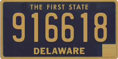 DE license plate 916618