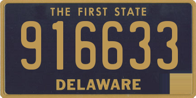 DE license plate 916633