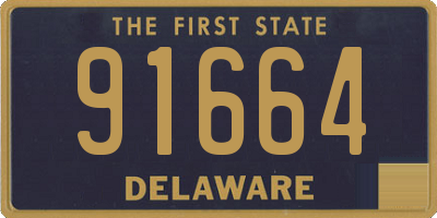 DE license plate 91664