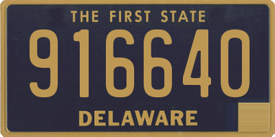 DE license plate 916640
