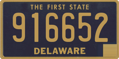 DE license plate 916652