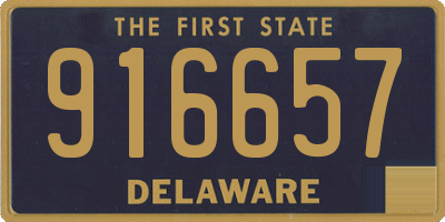 DE license plate 916657