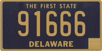 DE license plate 91666