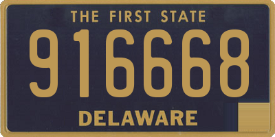 DE license plate 916668