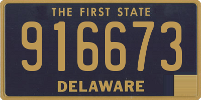 DE license plate 916673