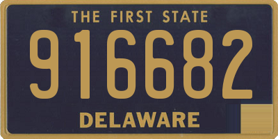 DE license plate 916682