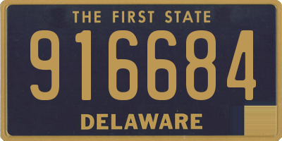 DE license plate 916684