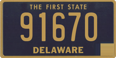 DE license plate 91670