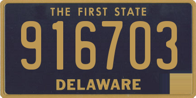 DE license plate 916703