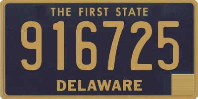 DE license plate 916725