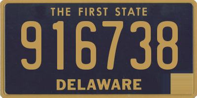 DE license plate 916738