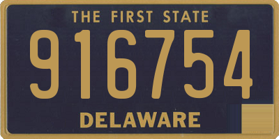 DE license plate 916754