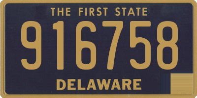 DE license plate 916758