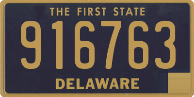 DE license plate 916763
