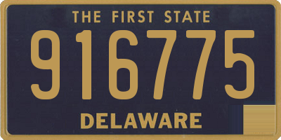 DE license plate 916775