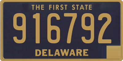DE license plate 916792