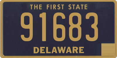 DE license plate 91683