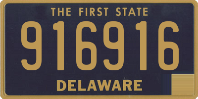DE license plate 916916