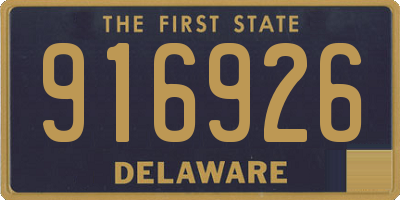 DE license plate 916926