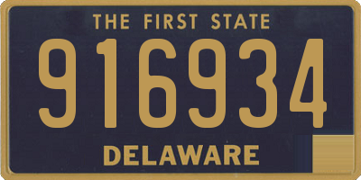 DE license plate 916934