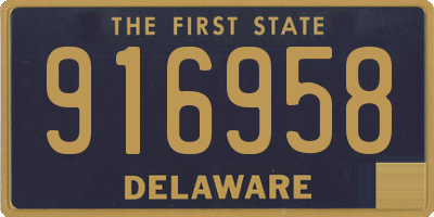DE license plate 916958