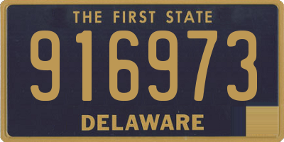 DE license plate 916973