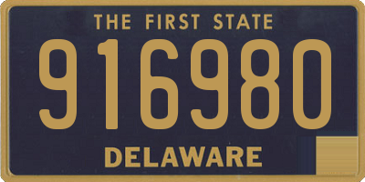 DE license plate 916980