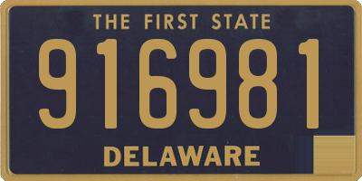 DE license plate 916981