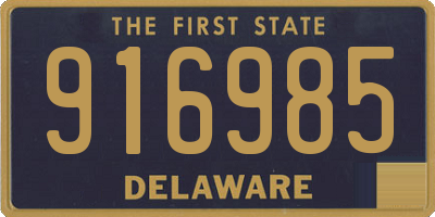 DE license plate 916985