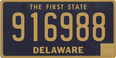DE license plate 916988