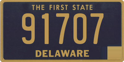 DE license plate 91707