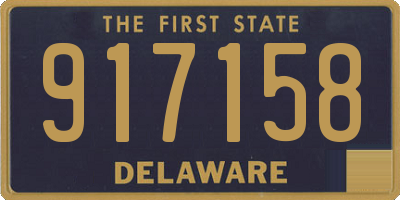 DE license plate 917158