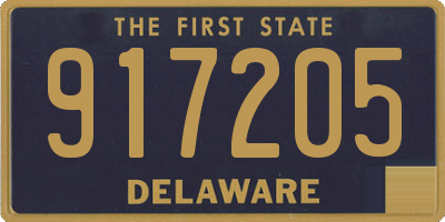 DE license plate 917205