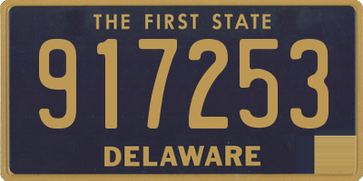 DE license plate 917253