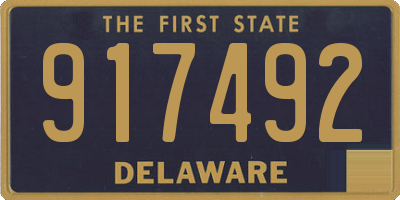 DE license plate 917492
