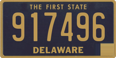 DE license plate 917496
