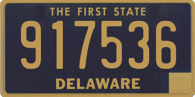 DE license plate 917536