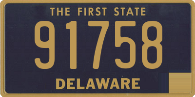 DE license plate 91758