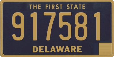 DE license plate 917581