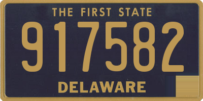 DE license plate 917582