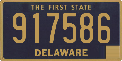 DE license plate 917586
