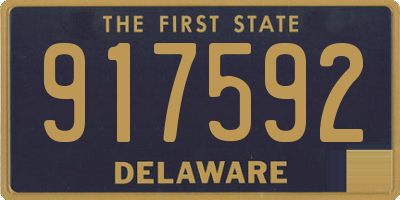 DE license plate 917592