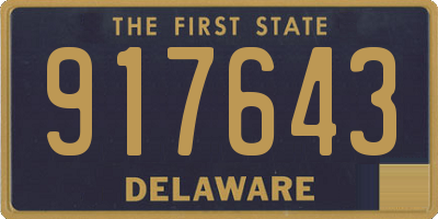 DE license plate 917643